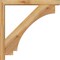 Ekena Millwork Imperial Block Rough Sawn Bracket w/ Offset Brace, Western Red Cedar, 4"W x 26"D x 26"H BKT0402X26X26IMP05RWR - alternate 2